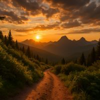 Randonnées magiques au coucher du soleil