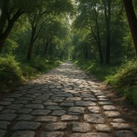 Sur les anciens chemins romains à pied